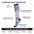 thumbnail image 2 of Pofeuu Cute Pig Flowers Print Compression Socks for Women & Men Circulation - Best Support for Nurses,Running,Athletic,Sports, 2 of 7