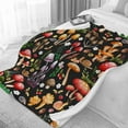thumbnail image 2 of Mushroom Blanket Gift Soft and Lightweight Flannel Throw Suitable in Bed Living Room and Travel 60"x50" for Teens, 2 of 6