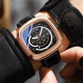 thumbnail image 2 of Chenxi Men Watches Fashion Square Dial Top Brand Luxury Quartz Wristwatch Leather Waterproof Sports Military Men's Watch - Quartz Wristwatches, 2 of 7
