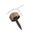 thumbnail image 2 of HINTRMENT Copper Decorative Screw Caps for Home Use SelfTapping and Curved Design Dark Brown 24 Pcs, 2 of 6