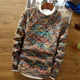 thumbnail image 3 of Suéter de punto para hombre, jerseys a cuadros, cuello redondo, ropa para hombre, cuello redondo, rombos, coreano, otoño 2024, diseñador de lujo, novedad 2025, 3 of 4