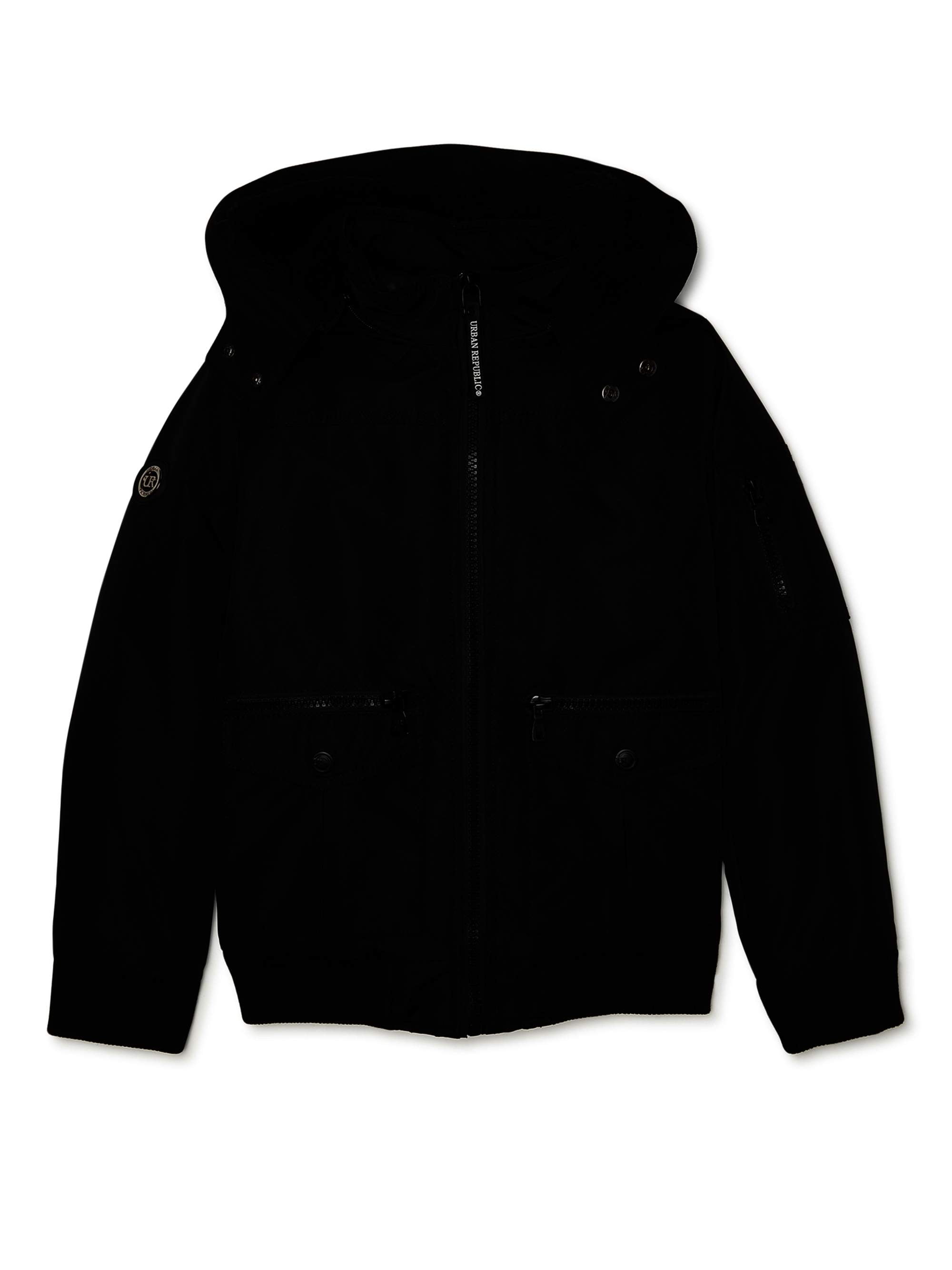 Urban Republic Boys Ballistic Jacket with Zip Off hood & Faux Sherpa