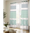 thumbnail image 5 of Farm Fruits Sheer Curtains 84 Inch Length 2 Panels Set for Living Room/Bedroom, Watermelon Lemons Peach Green Grey Striped Kitchen Curtains Grommet Semi-Sheer Curtains Window Treatments 52"x84"x2, 5 of 7