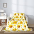 thumbnail image 5 of Throw Blanket for Couch Sofa and Bed, Ducky Cartoon Super Soft Plush Throw Blanket, Fuzzy Cuteness Comfy Warm Washable Flannel Blanket & Throws for All Season 50"x40", 5 of 7