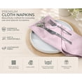 thumbnail image 3 of Ruvanti Cloth Napkins Set of 12, 18x18 Reusable Napkins Cloth Washable, Soft & Durable  Dinning Table Napkins, Polycotton Chambray Dinner Napkins for Parties, Christmas, Thanksgiving, Weddings - Pink, 3 of 8