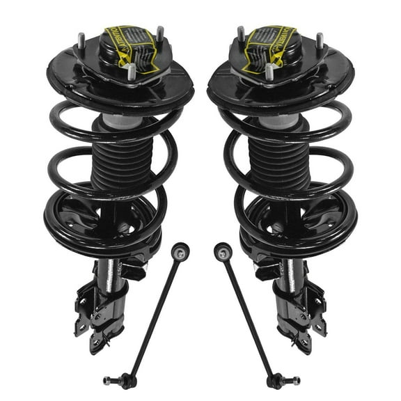 TRQ 4 Piece Kit Shock Strut Spring Assembly Stabilizer Sway Bar End Link LH RH PSA56465 Fits select: 2003-2007 NISSAN MURANO