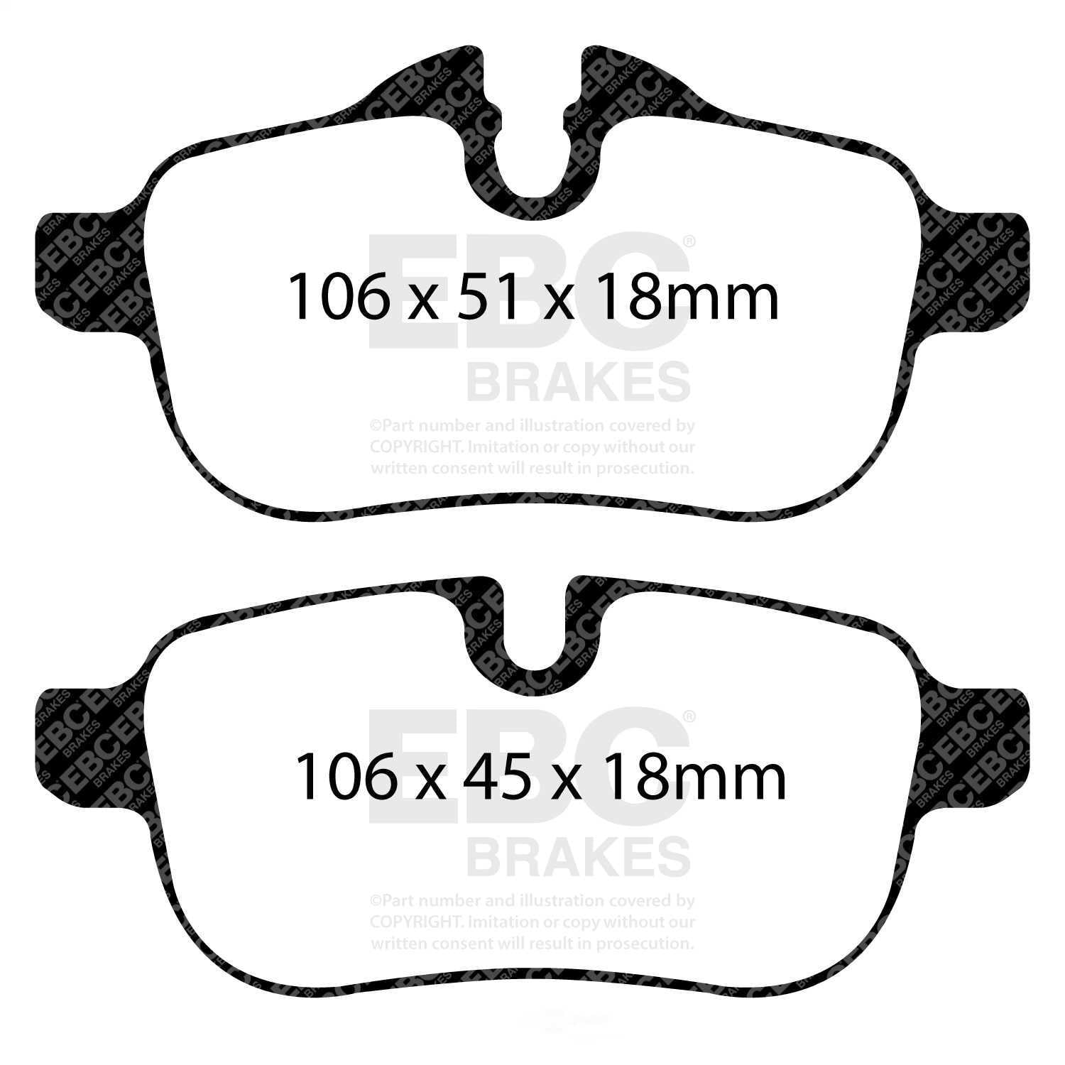 EBC Brakes Yellowstuff 4000 Series Street and Track Brake Pad Set Fits select: 2009-2016 BMW Z4