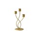 thumbnail image 2 of Candelabros curvados de 3 cabezas para decoración romántica en cenas - Centro de mesa de candelabros de hierro dorado y negro para bodas y hogar, 2 of 6