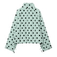 thumbnail image 4 of YanHoo Polka Dot Jacket for Women Drawstring Hem Button Down Cropped Lightweight Jackets Relaxed fit Coat with Pockets, 4 of 8