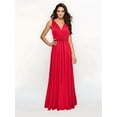 thumbnail image 4 of Women'S Multi-Wear Multi-Rope -Back Strap Dress Solid Color High Waist Sleeveless Maxi Dress Red M, 4 of 8