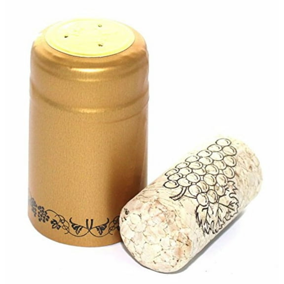 Home Brew Ohio Professional Cork-PVC Package (Gold with Black Grapes)