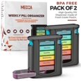 thumbnail image 2 of Weekly Pill Organizer Four TimesaDay of Dispensers with Stackable AM/PM Compartments, 2 of 9