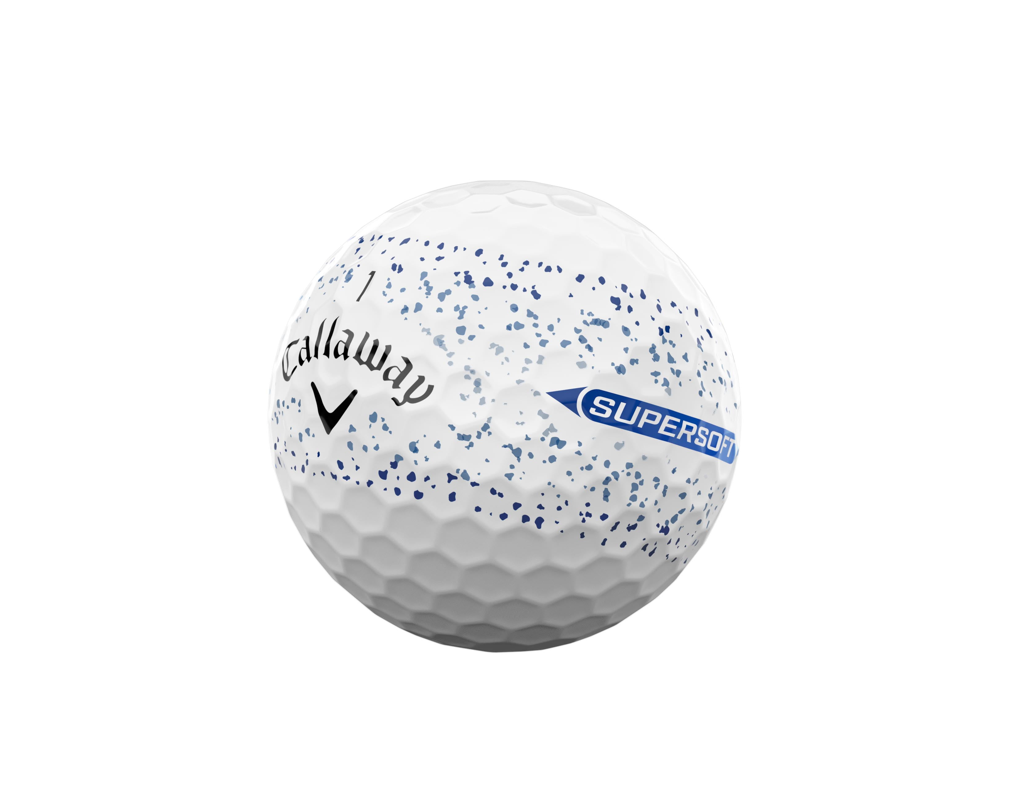 (2 pack) Callaway Supersoft Splatter 2025 Golf Balls, 12 Pack, Blue