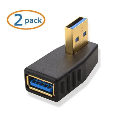 Cable Matters 2Pack 90 Degree Right Angle USB Adapter (USB Right Angle