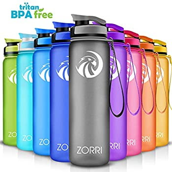 Best Sports Water Bottle 1L/ 1.2 Litre/ 600/ 800ml, Leak Proof, BPA Free Lightweight Reusable Gym Portable Large Drink Bottles With Filter for Kids, Cycling, Hiking, Running, Camping, Flip Top (Best Reusable Water Bottle Uk)