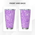 thumbnail image 3 of KLL Lilac Glittering Print 40oz Stainless Steel Insulated Car Cup with Spillproof Lid - Keep Your Drink Hot or Cold on the Go-Without Straw, 3 of 8
