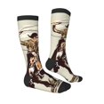 thumbnail image 4 of Lsque Vintage Cowboy Riding Horse Printed Crew Socks Men's Women's LightWeight Thin Casual Calf Socks ,Knee High Socks,Cotton Socks, 4 of 9