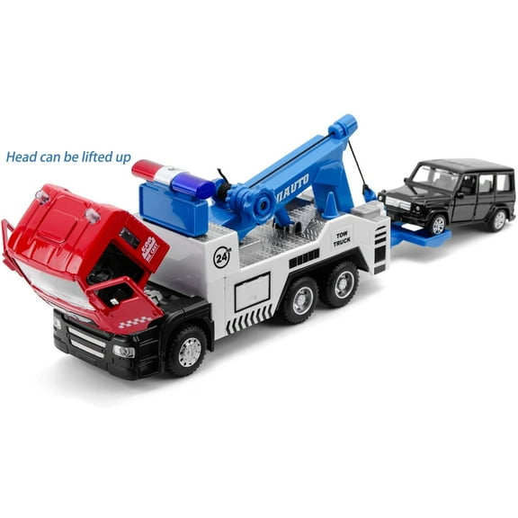 Toy Trucks Toys for 3-6 Years Boys, Tow Truck Car Toys for Toddler Boys 3 4 Years Old Christmas Gift