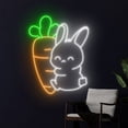 thumbnail image 3 of Handmadetneonsign Rabbit Carrot Neon Sign, Rabbit Led Sign, Happy Easter Neon Light,Carrot Led Sign, 3 of 5