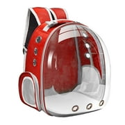 Pet Carrier Medium Cats Dogs Capsule Backpack 3 Removable Mat Travel Red
