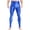 Blue, variant on Mens High Waist Stirrup Compression Pants Tights Training Leggings Gym Yoga Workout Pants Red XL