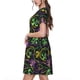 thumbnail image 2 of Easygdp Mardi Gras6 para Vestido Transpirable de Mujer, Vestido Suelto de Manga Corta con Pliegues y Bolsillos para el Verano, 2 of 6
