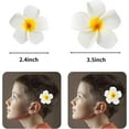 thumbnail image 2 of 50Pcs 3.5" Foam Hawaiian Frangipani Artificial Plumeria Flowers Hat Hair Clips for Party Beach Vacation Home Wedding Decoration(Green), 2 of 5