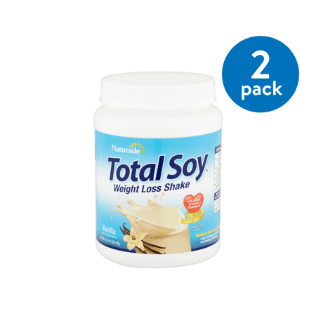 (2 Pack) Naturade Total Soy Vanilla Weight Loss Shake, 19.1