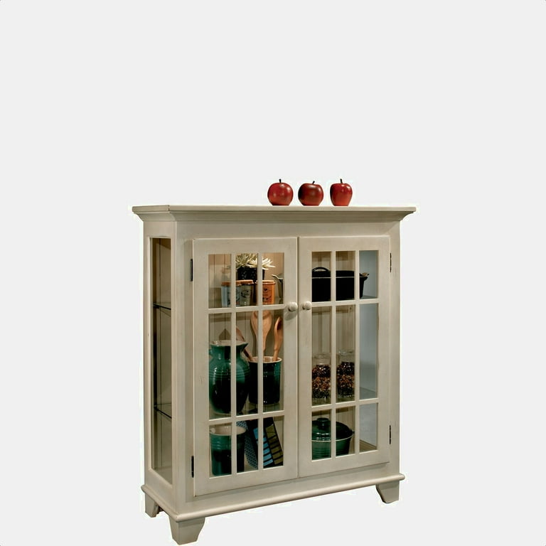 Milanhome Shelia Lighted Console Curio Cabinet
