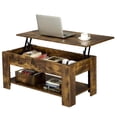 thumbnail image 1 of Mesa de Centro Elevable De Madera Con Compartimento Oculto cafe, 1 of 8