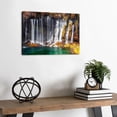 thumbnail image 2 of Waterfall Canvas Wall Art, Autumn Waterfall Print, Cascading Waterfall with Fall Foliage Artwork for Living Room Bedroom Bathroom Decor, Ready to Hang, 2 of 6
