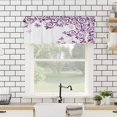 thumbnail image 4 of Curtain Valances for Windows, Purple Floral Butterfly Rod Pocket Valance Window Treatments Short Curtains for Kitchen Bathroom Living Room 54 x 18 Inches, 1 Panel, 4 of 6