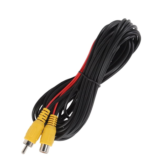 Car Backup Camera Video Cable, Male To Female Universal Metal Rubber Stable Signal Transfer Rear View Parking Camera Video Cord 6M 19.68FT for DVD Players
