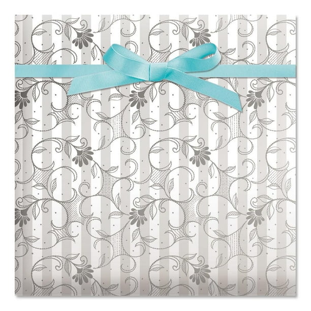Current Wedding Swirls Jumbo Roll Heavyweight Gift Wrap Paper, 61 sq ft