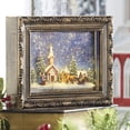 thumbnail image 2 of RAZ Imports 08646 - 9.5" TOWN SCENE LIGHTED WATER PICTURE FRAME (3940517) Christmas Figurine Ornament, 2 of 2