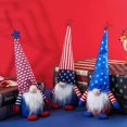 thumbnail image 4 of Sombrero de copa con estrellas y rayas Muñeca de barba completa para decoración del Día de la Independencia de Estados Unidos Muñecas gnomo Juguete para niños, C, 4 of 5