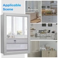 thumbnail image 5 of Resenkos Wall-Mounted Mirrored Medicine Cabinet-Gray, Wall Cabinet for Bathroom Laundry Room Kitchen, 5 of 7