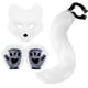 thumbnail image 1 of Conjunto de disfraces de cosplay para fiesta de Halloween, máscara de lobo de zorro falso peludo, pata y cola, accesorios de mascarada de Halloween para niñas y mujeres, 1 of 7