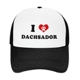 thumbnail image 2 of I Heart Dachsador Dog Love Pets Funny Trucker Hat Baseball Cap Unisex, 2 of 5