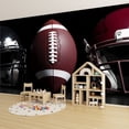 thumbnail image 6 of Wallpaper Retro Vintage Football Helmet Sports Fitness Athlete Peel and Stick Wall Murals 100"H x 144"W Removable PVC Wall Paper Self-Adhesive Wall Paintings Art Decor for Bedroom Living Room, 6 of 7