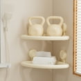 thumbnail image 4 of Waterproof ABS PET Corner Shelf Suction Mounted Bathroom Storage Solution, 4 of 12