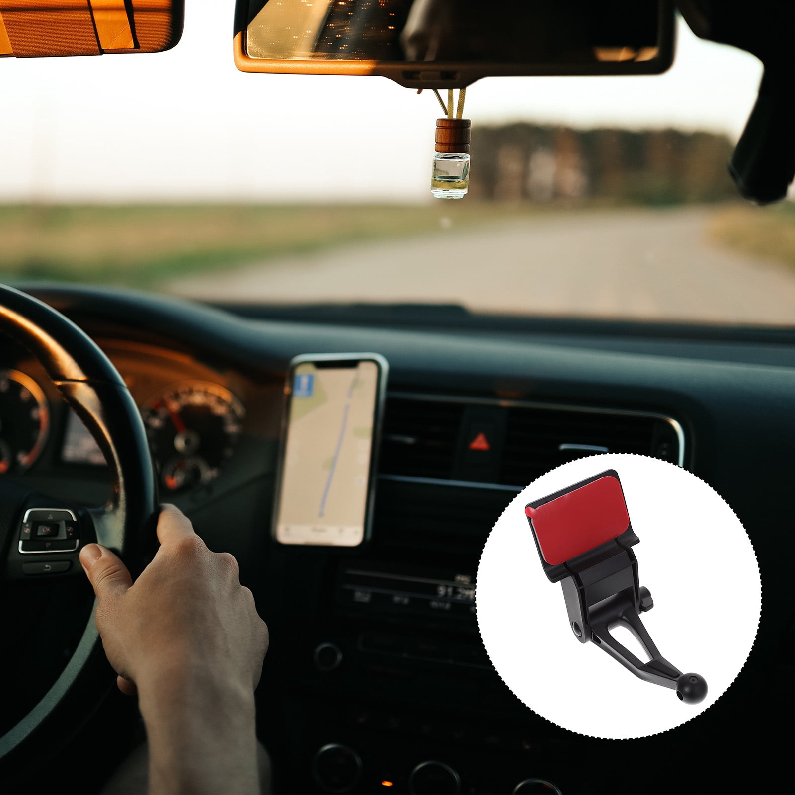 WRISTBIQUE automotive phone bracket phone mount black plastic secure attachment for vehicle use 1Set