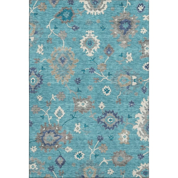 Dalyn Rugs Premium Machine Washable Mayfield AMF753 Teal 8' x 10' Rug