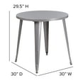 thumbnail image 3 of Flash Furniture Commercial Grade 30" Round Silver Metal Indoor-Outdoor Table, 3 of 3