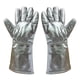 thumbnail image 2 of Guantes largos de aluminio con protección contra la radiación, resistentes al calor y a altas temperaturas, ideales para trabajos de soldadura con calderas de fusión y fuego. Guantes de cinco dedos re, 2 of 3