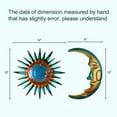 thumbnail image 4 of Liffy Artistic Sun and Moon Metal Wall Decor - Hanging Moon and Star Art for Bathroom, Bedroom, Porch - 13" Height - Enhance Your Living Space with Stunning Detail, 4 of 9