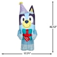 thumbnail image 3 of Gemmy Airblown Inflatable Birthday Bluey, 3.5 ft Tall, Blue, 3 of 4