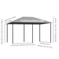 thumbnail image 3 of Outsunny 10' x 13' Outdoor Patio Gazebo w/ Steel Frame and Curtains, Grey, 3 of 10