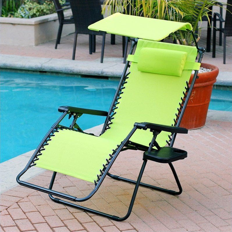 Jeco Oversized Zero Gravity Chair with Sunshade and Drink Tray