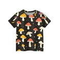 thumbnail image 3 of CCRFTGI Cute Teen Girl Shirts Size 7 Summer Short Sleeve Food Print Tee Tops Trendy Soft Lightweight Girls Clothes Crew Neck Shirts Black 7-8 Years, 3 of 4